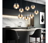 Luce a Sospensione Lampada Soffitto Sala da Pranzo Cucina Ottone Big [EEK: Non valutato]