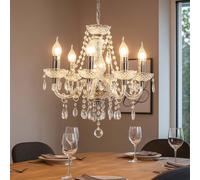 Lampadario Lampada Cromo Cristallo Lampada da Soggiorno H 150 CM [EEK: Non valutato]