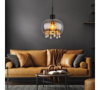 Luce a Sospensione Lampadario Luce Sala da Pranzo Plafoniera Cristalli D 21 CM [EEK: Inaditato]