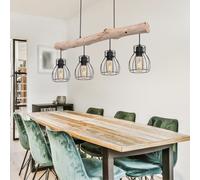 Luce a Sospensione Legno Coprire Lampada LED Filamento Tavolo da Pranzo Fascio [EEK: F]