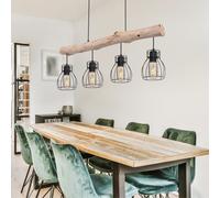 Luce a Sospensione Legno Coprire Lampada LED Filamento Tavolo da Pranzo Fascio [EEK: F]