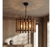 Luce a Sospensione Licht-Erlebnisse Pendelleuchte Borken 37cm Retro 3xE27