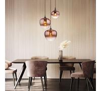 Luce a Sospensione Luci Soggiorno Lampada Vetro Color Rame Sala Pranzo E27 [EEK: Non valutato]