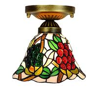 Luce A Sospensione, Mini Mini Affiatura del Soffitto in Stile Tiffany, L'uva da 8 Pollici Lampada Venata, E27 Piccoli Lampadari per Camera da Letto per Il Bagno della Camera da Letto Cucina Soggiorno
