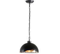 Luce a Sospensione Nera di Lanterna Vuota Industriale con Fattoria a Gabbia Metallica Luce sospesa con Luce a Sospensione a soffitto Regolabile a Base di E27 per Il soggio
