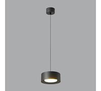 Luce a sospensione nero da letto, lampada a sospensione in metallo ultra -sottile con tonalità acrilica, moderne lampade a sospensione a LED - 6W - 3000K, luce del soffitto rotondo interno, luci di