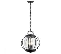 Luce a Sospensione Nero IP23 Rotondo Esterno Vintage Decorativo Pond per Laterna