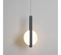 Luce a sospensione nordica, 3 colori Dimmingd LED moderna Lampada sospesa rotonda, lampadario della camera da letto in metallo creativo, barra bianca Industrial Ombra industriale Apparecchiatura di