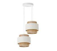 Luce a Sospensione Pendelleuchte 1 Luce Juta E27 Natur Beige Bianco Ø 30 cm