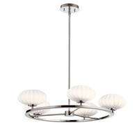 Luce a Sospensione Plafoniera Lampada da Bagno LED Cromo Dimmerabile D 71,1cm