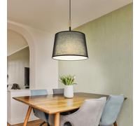 Luce a Sospensione Plafoniera Luce Sala da Pranzo Legno Tessuto D 38 CM [EEK: Non valutato]