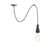 Luce a sospensione retrò con lampadario a sospensione per sospensione cavo 2m regolabile e lampada a sospensione vintage, a soffitto ragno antico illuminazione nera lampada a sospensione per soggiorno