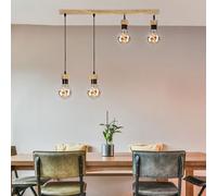 Luce a Sospensione Sala da Pranzo Lampada di Legno Spot 4-Flammig Orientabile [EEK: Non valutato]