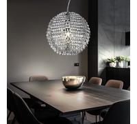 Luce a Sospensione Sala da Pranzo Lampada Soggiorno Sfera Cromo Metallblättchen [EEK: Non valutato]