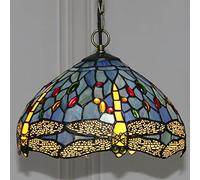 Luce a sospensione Tiffany per cucina isola blu macchiata di vetro color gamma fattoria rustica lampada a sospensione di boho a led industriale lampadario del lampadario da letto barra corridoio sala