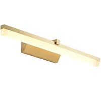 Luce a specchio a LED a specchio Faretti specchio interamente in rame Faretti specchio acrilico Lampada da tavolo da toeletta compatibile con WC Lampada da parete da bagno (Colore: Oro,
