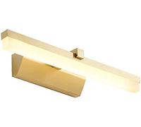Luce a specchio a LED a specchio Faretti specchio interamente in rame Faretti specchio acrilico Lampada da tavolo da toeletta compatibile con WC Lampada da parete da bagno (Colore: Oro,