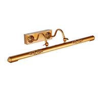 Luce a specchio a LED per bagno, lampada da parete vintage, luce per immagini, illuminazione frontale in alluminio acrilico specchio trucco, braccio ad arco, testa della lampada regolabile a 180°