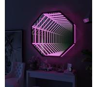 Luce A Specchio Ottagonale 3D Infinity, Luce Notturna A Tunnel A Specchio, Luce A Tunnel 3D, Luce Notturna A Tunnel A Specchio Infinito Premium Alimentata Tramite USB, 50cm/19.7"
