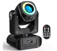 Luce a testa mobile a LED con controller DMX e telecomando, ditering e velocità di rotazione regolabili, 8 modalità per illuminazione interna e discoteca