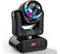 Luce a testa mobile a LED con controller DMX e telecomando, ditering e velocità di rotazione regolabili, 8 modalità per illuminazione interna e discoteca