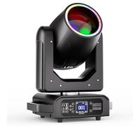 Luce a Teste Mobili a LED RGBW da 200W, Luce Spot a Fascio con 7+1 Colori e 11+1 Ruote Gobo 18 Prismi Controllo d-mx512 per Palcoscenico Discoteca Festa Matrimonio Natale Halloween