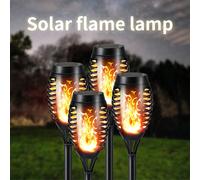 Luce a torcia a LED alimentata a energia solare, luci da giardino per percorsi esterni per casa, villa, a prova d'acqua e di vento, con sensore di luce, applicabile in 3 dimensioni per molteplici scen