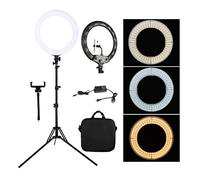 Luce ad anello a LED da 18 pollici con luce video da studio di illuminazione fotografica dimmerabile for treppiede for trucco dal vivo Per la fotografia in studio