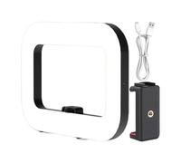 Luce ad anello compatta per selfie a LED, portatile, treppiede regolabile e luminoso con a clip, per registrazioni video di telefoni cellulari, blog, vlogging, studio, social media