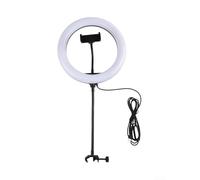 Luce ad anello con luminosità regolabile, ideale per live streaming, vlog e video di cucina (26 cm)