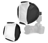 Luce Ad Anello con Supporto, Softbox 23 Cm Plastica Bianca Pura Luce Flash Pieghevole Portatile Fotocamera Softbox Fondali Fotografici Copertura Leggera per Macchina Flash