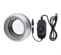 Luce ad anello HW241 72LED per applicazioni di microscopia tra cui valutazione dei gioielli e analisi dei materiali, bianco standard 6500K, controllo lineare della luminosità