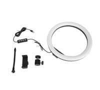 Luce ad anello LED 30×29,5×3 cm, 162 perline LED, struttura in ABS - illuminazione morbida senza ombre, luminosità regolabile, ideale per live streaming, selfie e video