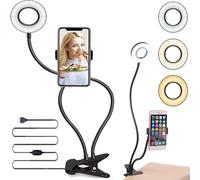 Luce Ad Anello LED 4 Pollici per Selfie Con Treppiede E Supporto per Cellulare