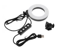 Luce ad Anello LED da 10 Pollici Clip, ABS Bianco | Luce Uniforme e Colori Realistici, Montabile per Lavoro Remoto e Lezioni Online, Accessorio Clip Incluso
