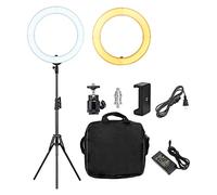 Luce ad anello LED da 18 pollici Luce video da studio di illuminazione fotografica dimmerabile 3200-5600K for trucco del telefono Ritratto dal vivo Per la fotografia in studio