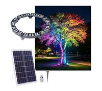Luce Ad Anello Per Albero A LED RGB Ad Energia Solare, Luce Decorativa | Controller Remoto, Resistente All'acqua IP65, Alluminio E Vetro Temperato, Giuntabile, Resistente Al Gelo,Al Calore(7Packs)