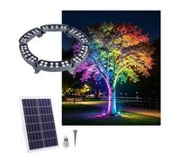 Luce Ad Anello Per Albero A LED RGB Ad Energia Solare, Luce Decorativa | Controller Remoto, Resistente All'acqua IP65, Alluminio E Vetro Temperato, Giuntabile, Resistente Al Gelo,Al Calore(6Packs)