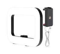 Luce ad anello per fotografia, stabilizzatore della lampada di riempimento per registrazione video, anti-vibrazione, luce quadrata ad anello per selfie per trucco di bellezza, studio interno ed