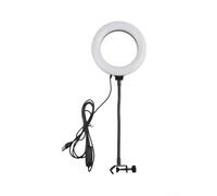 Luce ad anello per selfie con luminosità regolabile e tre temperature di colore per vlogging live streaming cucina (16 cm)