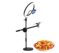 Luce ad anello per selfie, treppiede, luce ad anello in ABS con supporto per treppiede, supporto portatile per fotocamera, braccio articolato, per insegnamento, creazione di vlog, fotografia