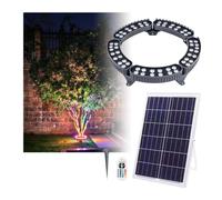 Luce Ad Anello Solare Per Albero RGB, Luce Paesaggistica A LED Impermeabile | Controller Remoto, Resistente All'acqua IP65, Alluminio E Vetro Temperato, Giuntabile, Resistente Al Gelo,Al Calore(5Packs)