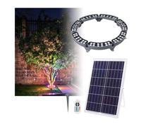 Luce Ad Anello Solare Per Albero RGB, Luce Paesaggistica A LED Impermeabile | Controller Remoto, Resistente All'acqua IP65, Alluminio E Vetro Temperato, Giuntabile, Resistente Al Gelo,Al Calore(7Packs)