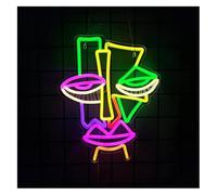 luce al neon Insegna al neon con maschera strana per cinema, decorazione da parete per soggiorno, 28,5x35 cm