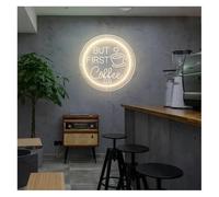 Luce al neon Insegne al neon decorative Insegna But First Coffee, 40 cm x
