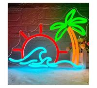 luce al neon Lampada al neon tramonto per la decorazione della per stanza all'alba sul mare per dell'hotel a tema per feste in casa(30X40cm)