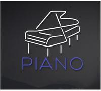 Luce al neon Lettere colorate, illuminazione interna, motivo pianoforte, insegna al neon per sala giochi, bar, feste(1)