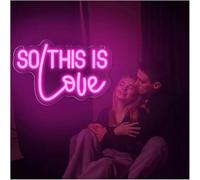 Luce al neon Per insegna al Per neon a Per LED So THIS Is Love con lettere luminose, decorazione da parete artistica 16,6 cm x 25