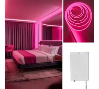 Luce al neon rosa a LED, alimentata a batteria, adatta per matrimoni, camere da letto di principesse, decorazione della camera da letto, illuminazione per feste, insegna al neon, richiede batterie AA 