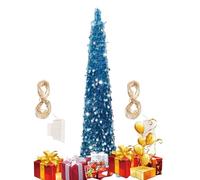 Luce 'albero di Natale, Albero Scintillante, 11.81x59.06 Pollici Multicolore con Glitter Rotondo LED Colorato, Decorativo Festive, per la Camera dentro, esterno, Portico e va